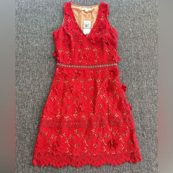 Michael Kors Red Halter Sheath Mini Dress - Picture 1 of 5